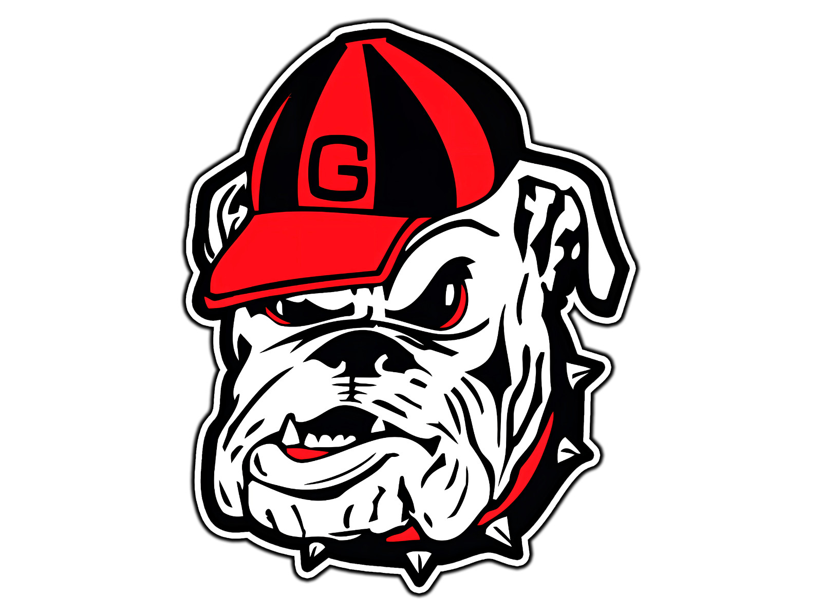 #293 Georgia Bulldog Mascot Logo #2 Waterproof Vinyl Sticker Decal Die-Cut