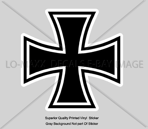 Iron Cross German Military Emblem Aircraft Fighter Bomber Insignia Decal Sticker