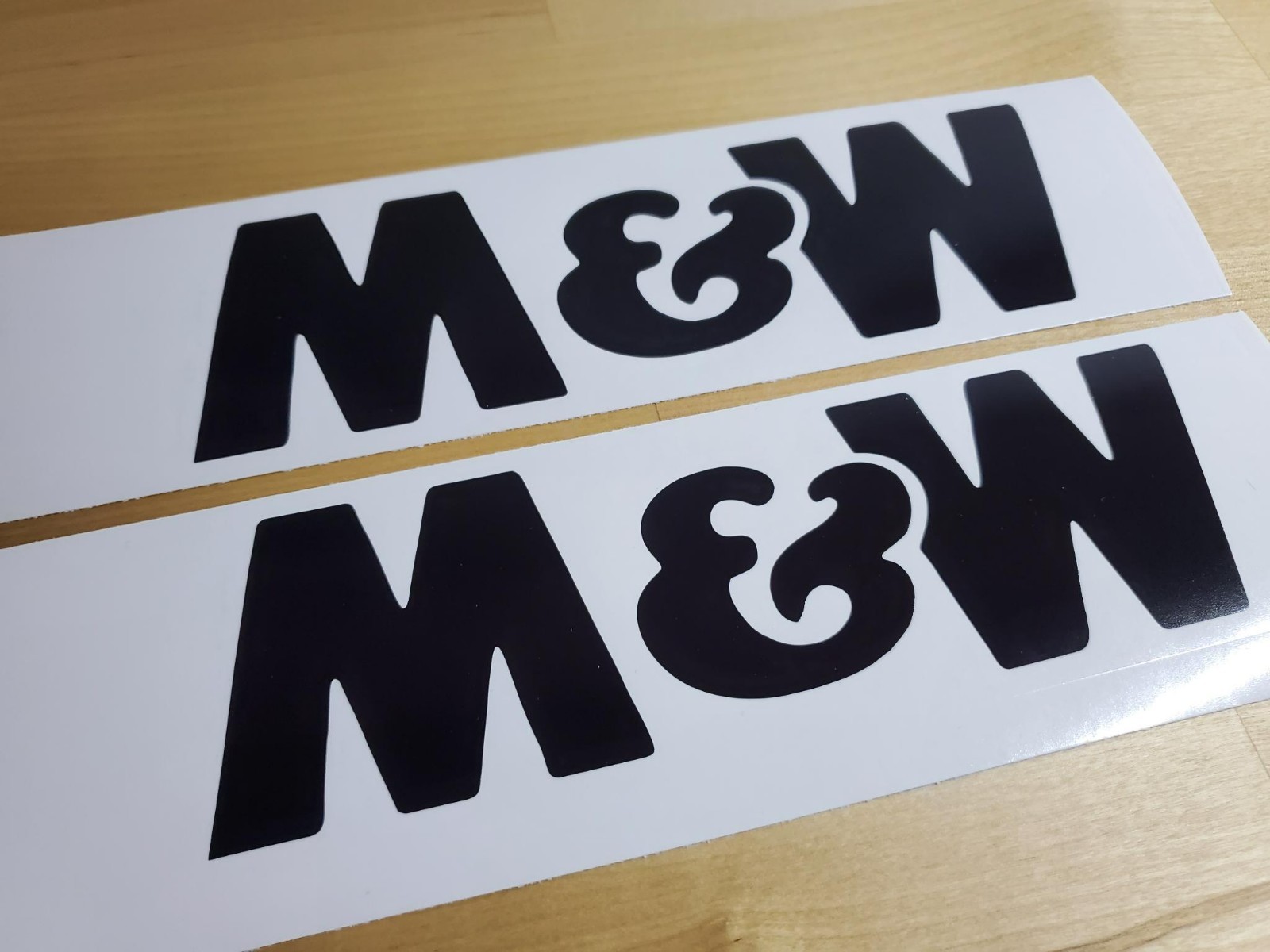 M&W ROTARY CUTTER hoe Decals Stickers Gloss black 5×1.5" (2) Fast USA