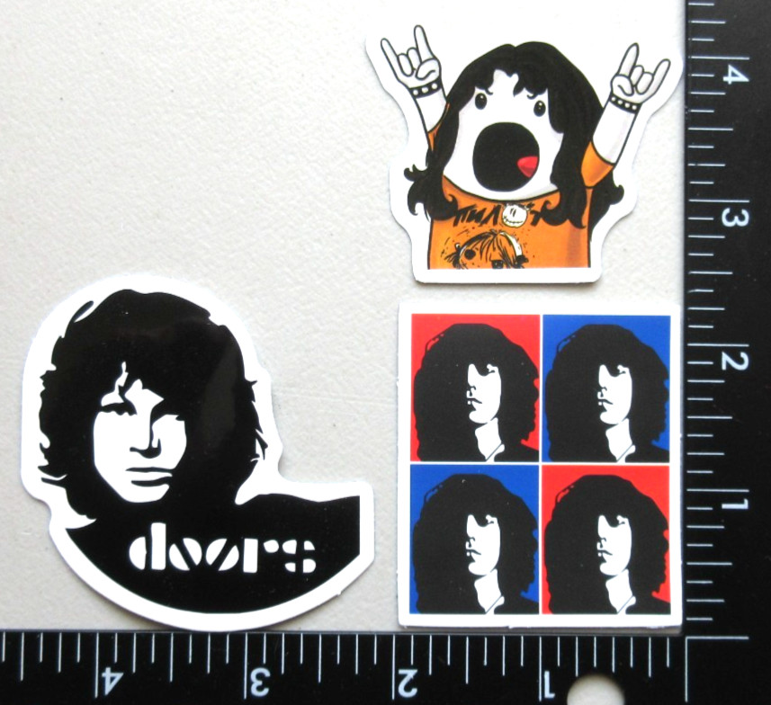 🔥THE DOORS ROCK BAND JIM MORRISON & ROCK N ROLL GUY MUSIC COLLECTIBLE STICKERS