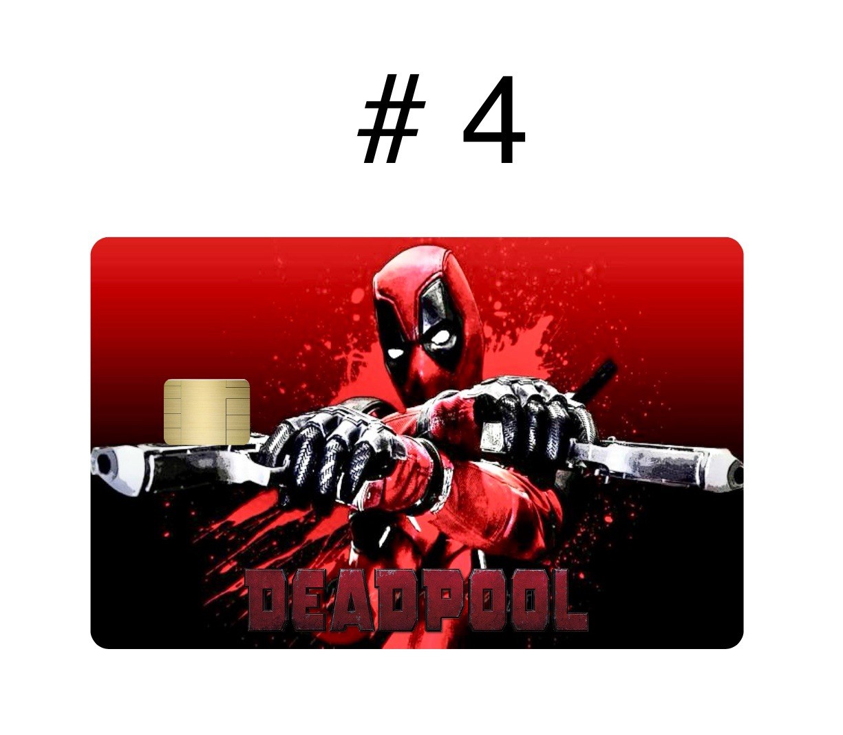 2 Deadpool Premium Print Bank Card Vinyl Skins Small Chip. Choose Any 2