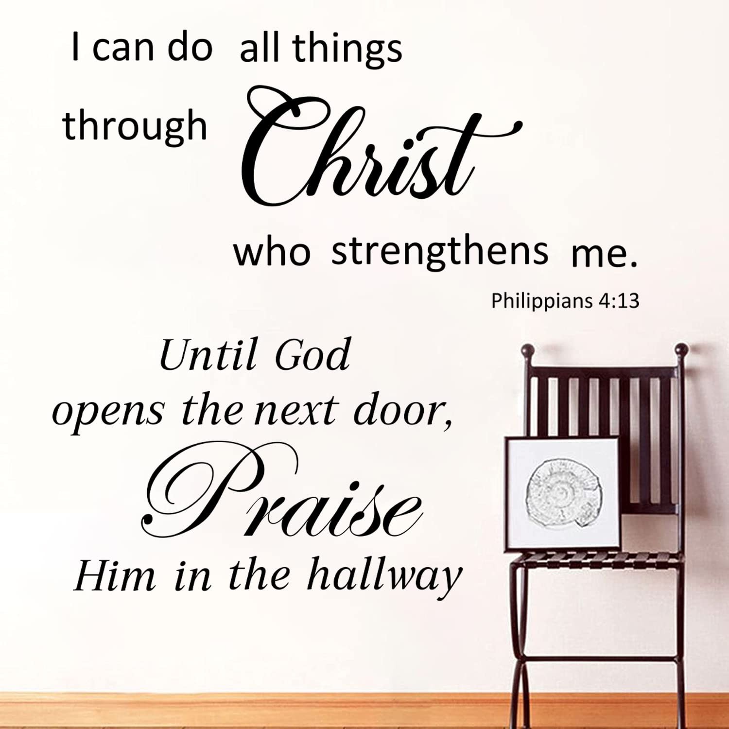 2 Sets Bible Verse Wall Decals – Vinyl Inspirational Quotes & Positive…