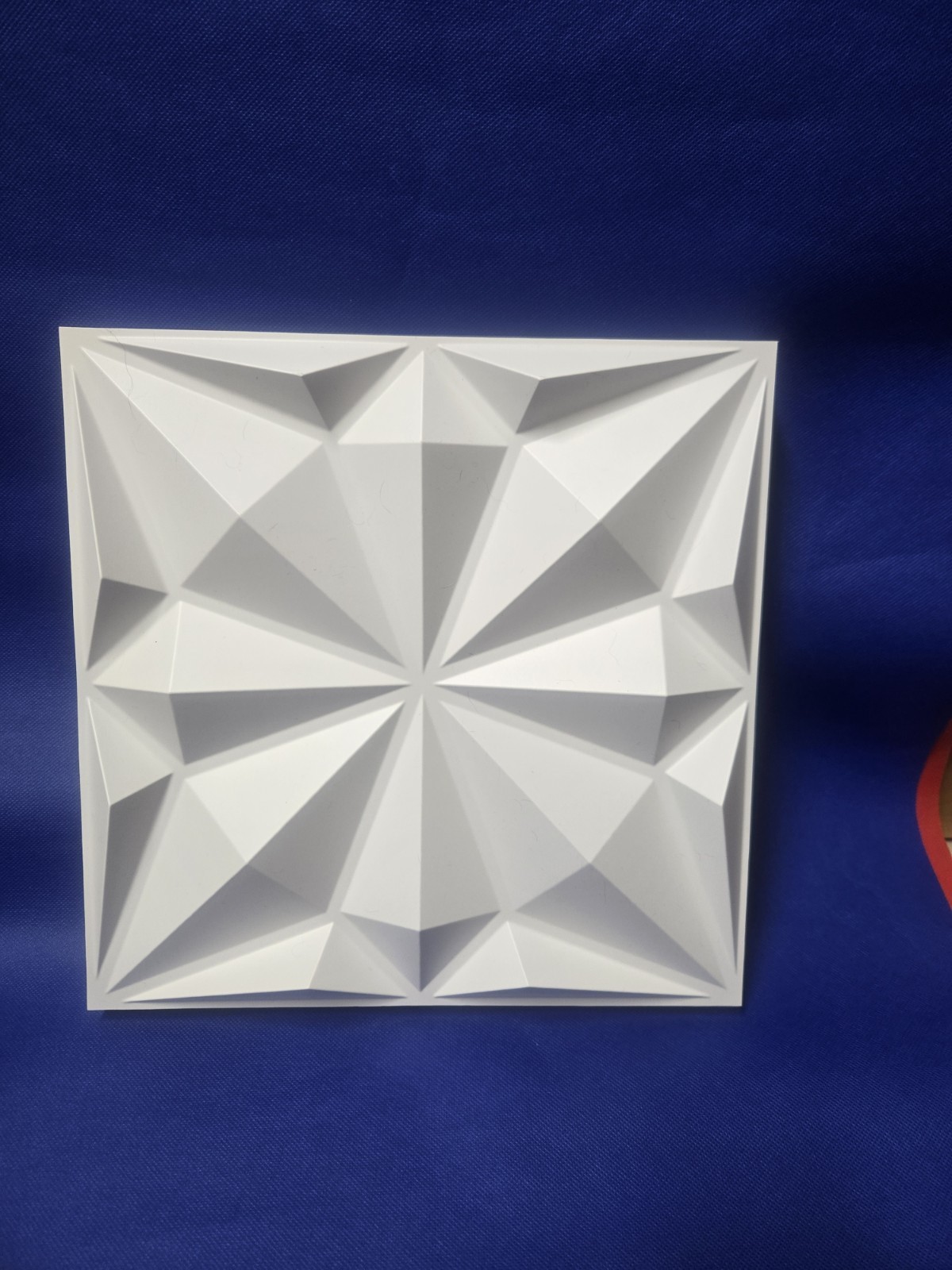 33-Pack 3D Wall Panels for Interior Decor Diamond 12"x12" each – White