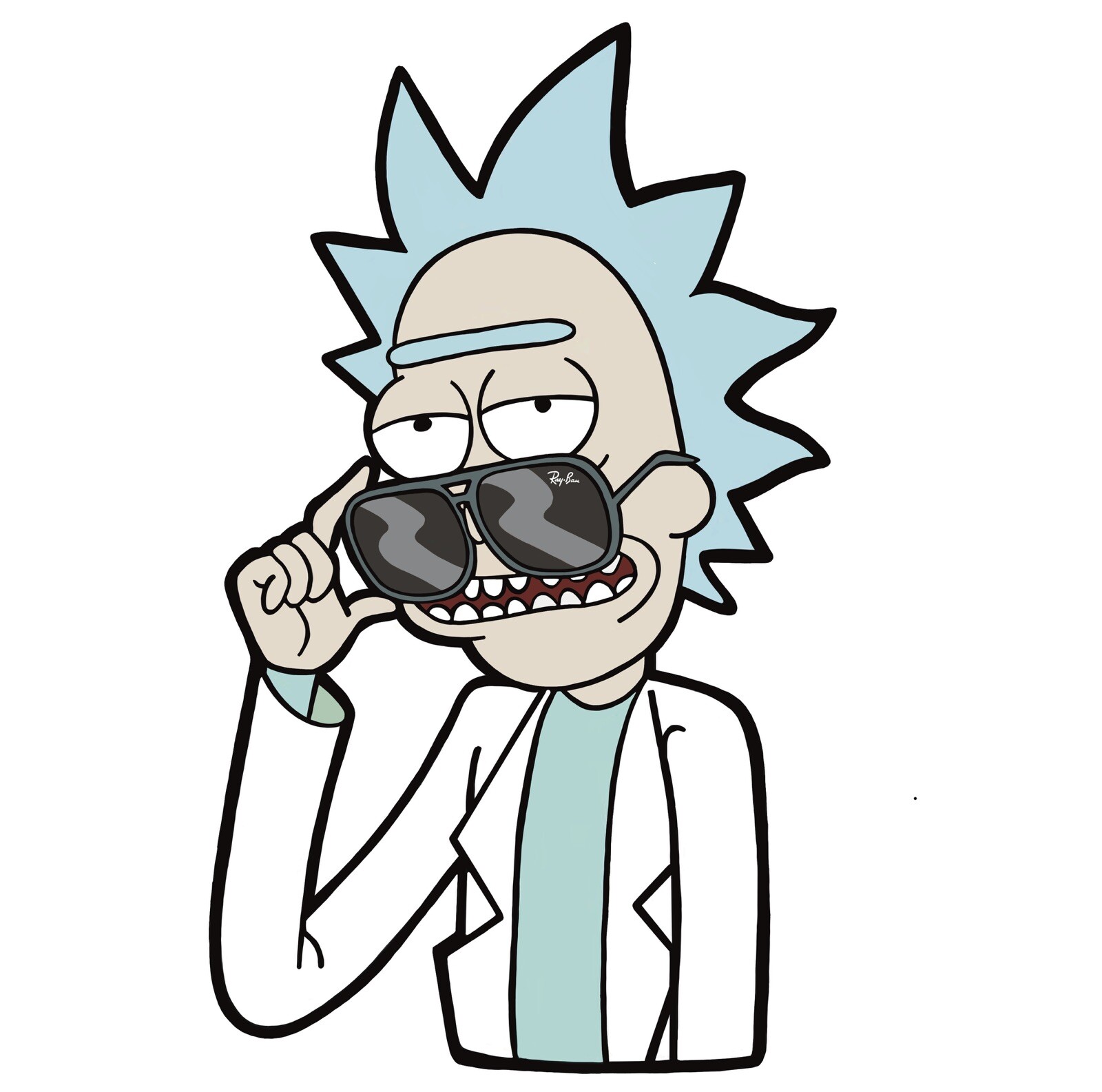 Rick and Morty Custom Funny Phone Laptop Vinyl Decal Sticker “Cool Rick”