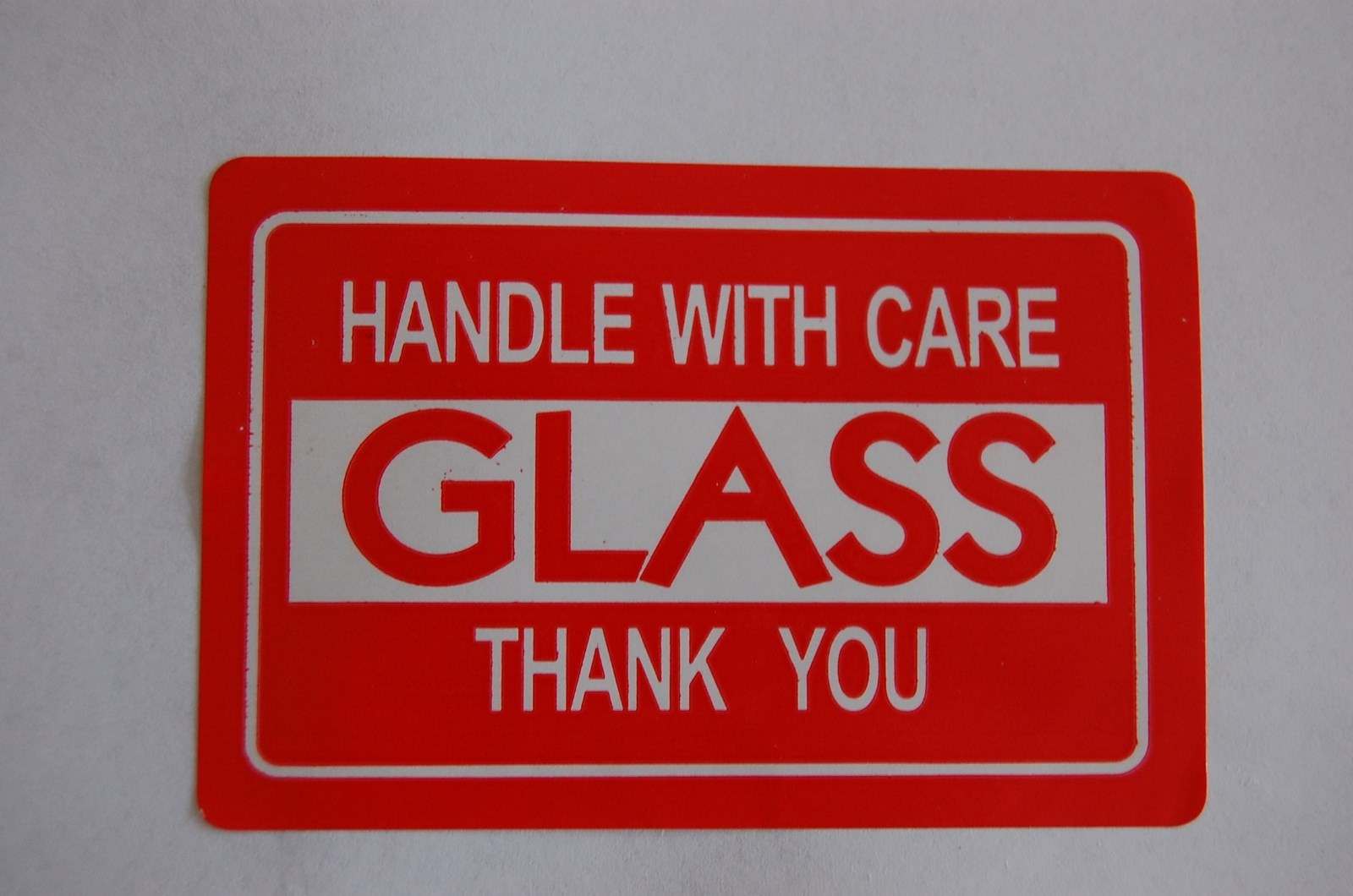 G1 2×3 Glass Stickers Self Adhesive Glass Labels Handle with Care Stickers