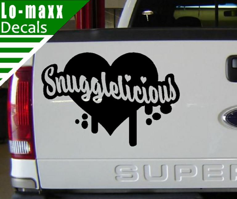 Snugglelicious Cute Custom Design Art Various Sizes & Colors Die Cut Vinyl Decal