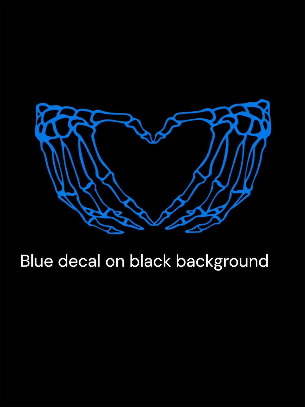 Skelton hands heart Vinyl Decal for Car Truck Bumper Window Wall phone laptop