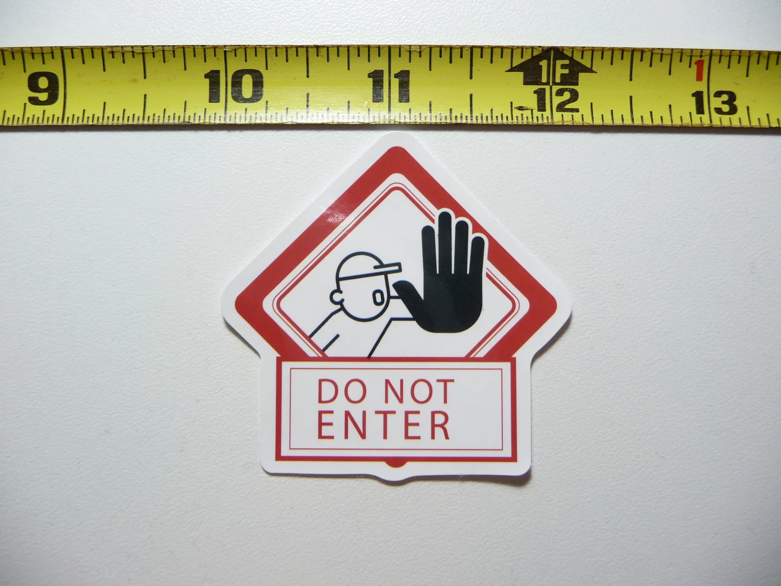 DO NOT ENTER HAND SMALL STICKER DECAL BUSINESS COMPANY POLICY BUILDING DOOR