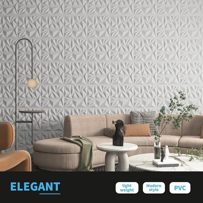 3D Wall Panels DIY Accent Decor Easy Installation Water-Resistant Home Office US