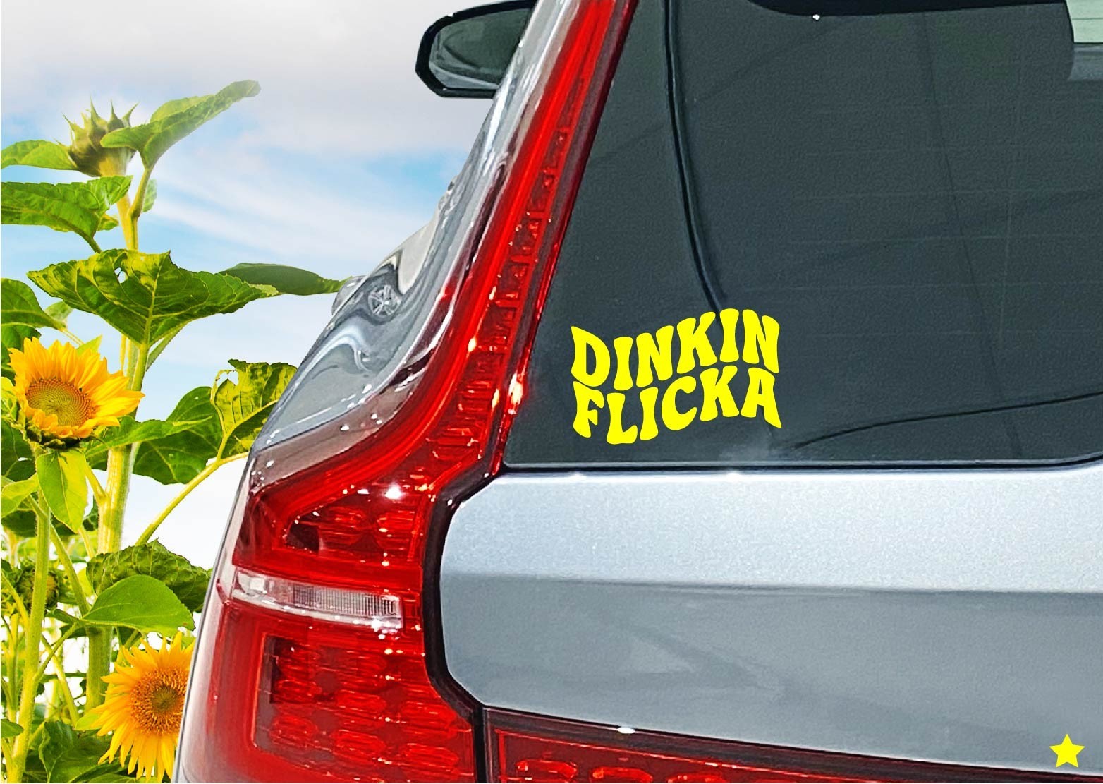 Dinkin Flicka Decal Sticker Retro Wave Office Decor Funny Quote Meme