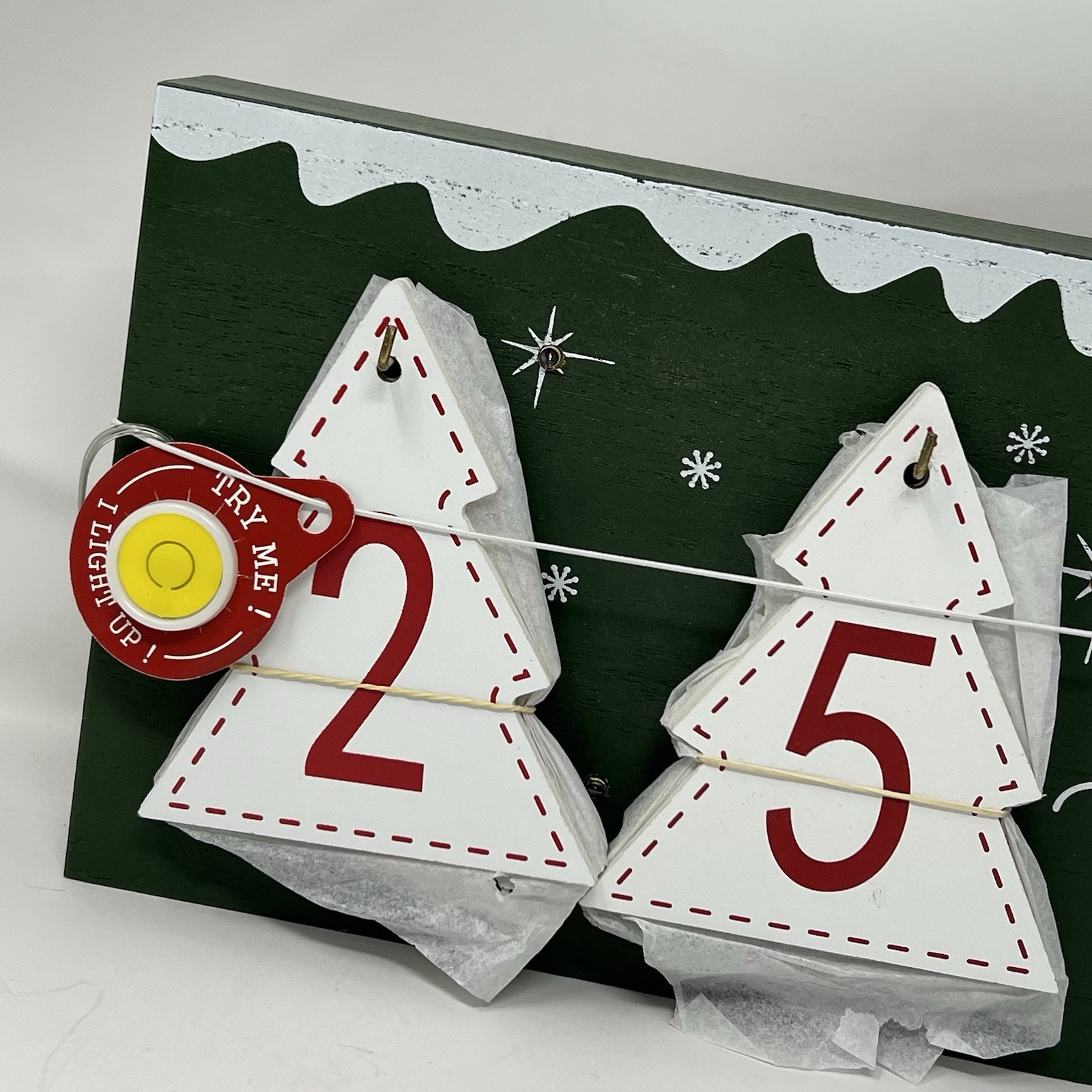 Aldi Huntington Home Sleeps Til Christmas Advent Calendar Sign Battery Operated