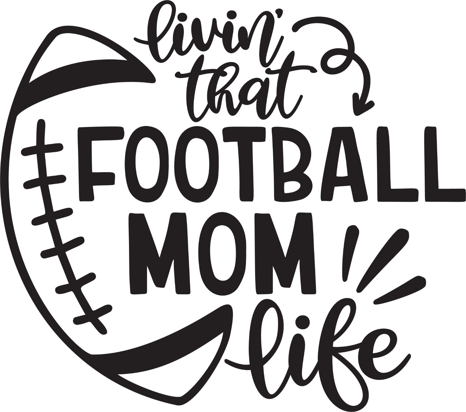 Vinyl Decal Car Truck Stanley Cup Sticker Quotes – Livin That Football Mom Life