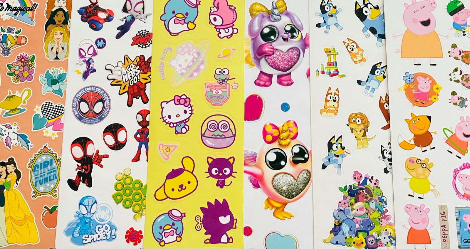 349+ STICKER LOT STITCH GARFIELD SPIDERMAN KUNG FU PANDA HELLO KITTY WEDNESDAY +