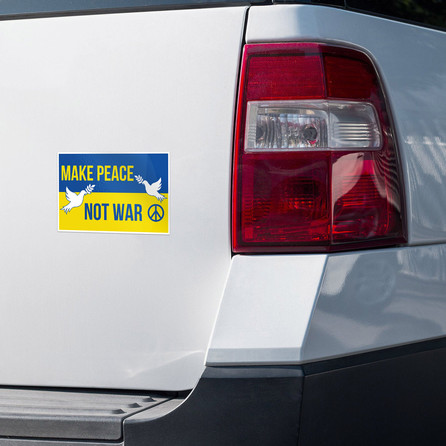 Make Peace Not War Support Ukraine Car Bumper Vinyl Sticker Decal