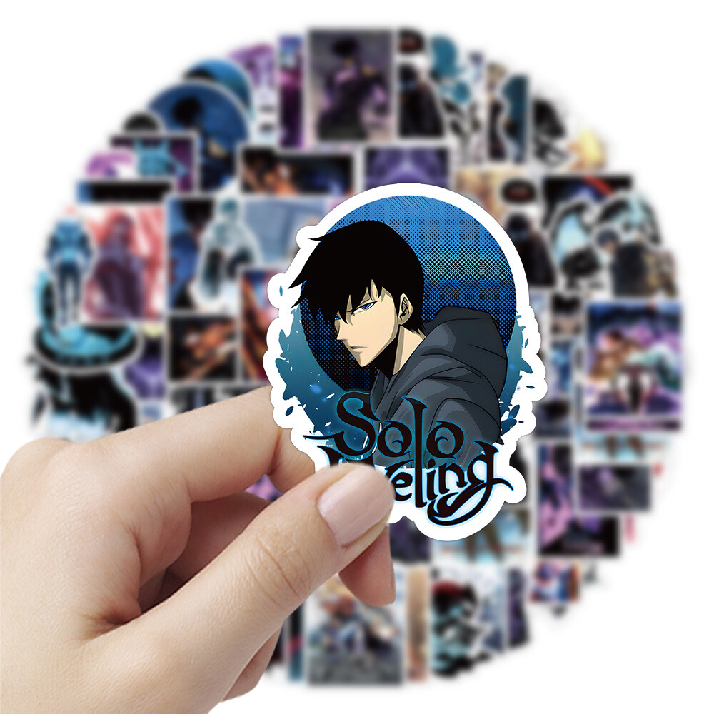 100Pcs Solo Leveling Anime Sticker for Kids Teens Scrapbooking Water Bottles