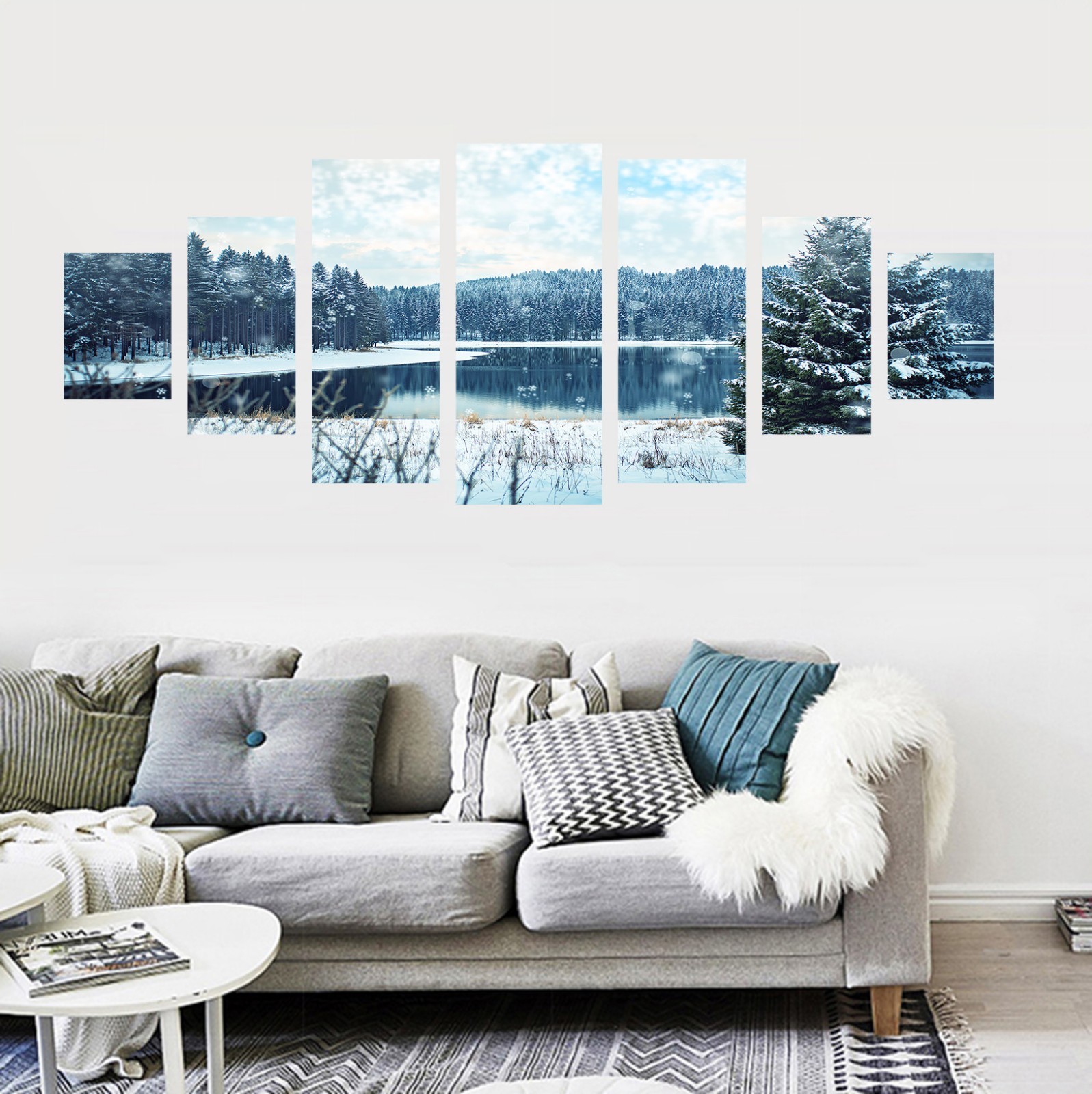 3D Snowing River Sky 9 Unframed Print Wall Paper Decal Wall Deco Indoor AJ Jenny