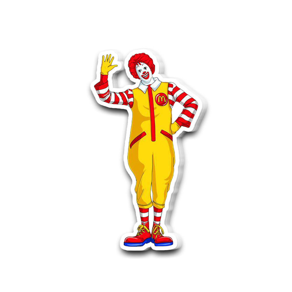 Ronald McDonald Sticker 5 Inch Vinyl Decal Waterproof McDonald's Fan Art