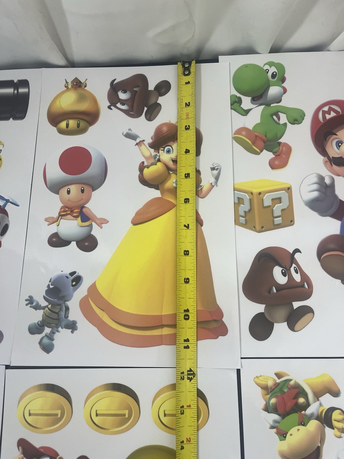 Cartoon Window Clings Decals,Party Removable Stickers Mario (9 sheets)