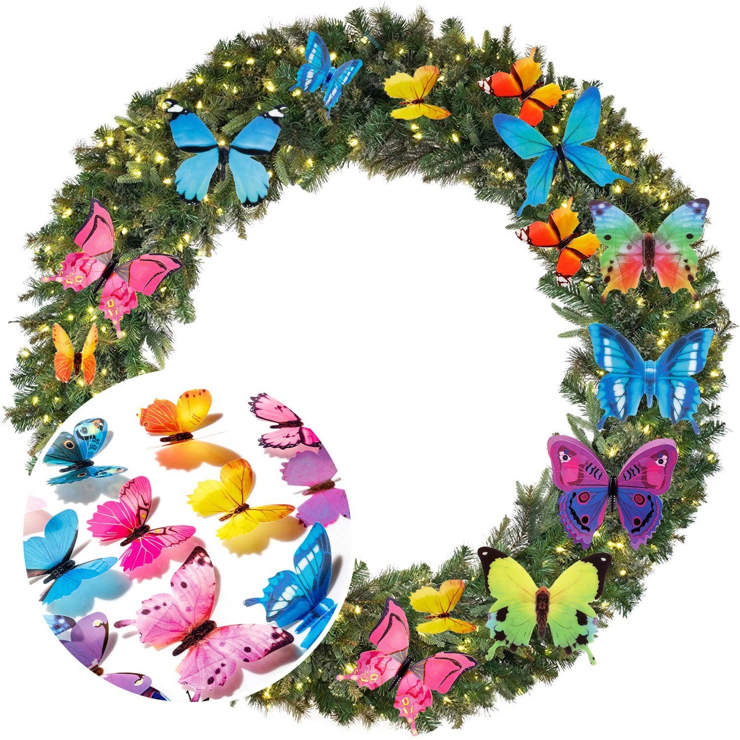 360PCS 3D Colorful Butterfly Wall Stickers – Removable DIY Art Decor for Home &