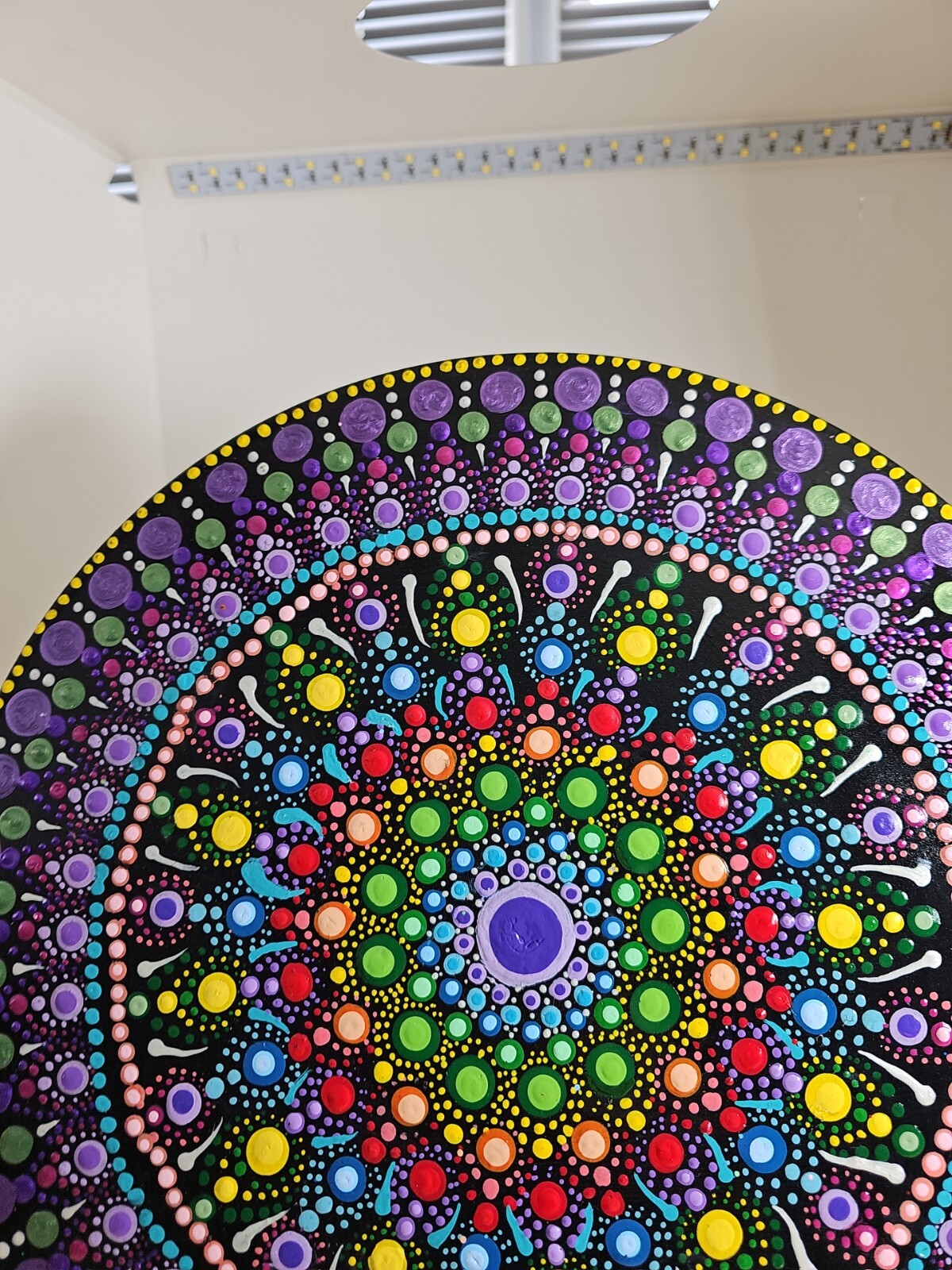 33 Rpm Vinyl Record Refurbished To Wall Hanging Decorative Purple Multi-Colors