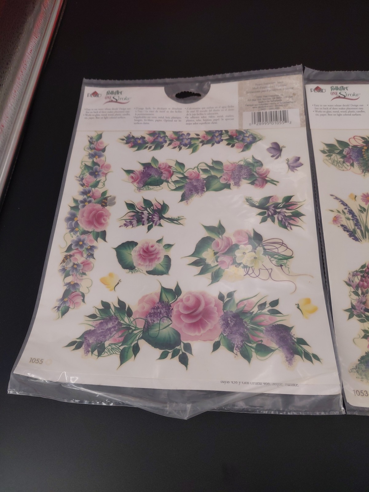 Plaid Folk Art Handpainted Look Scrapbook Daisies Rose Panaies 2001 Vintage NEW