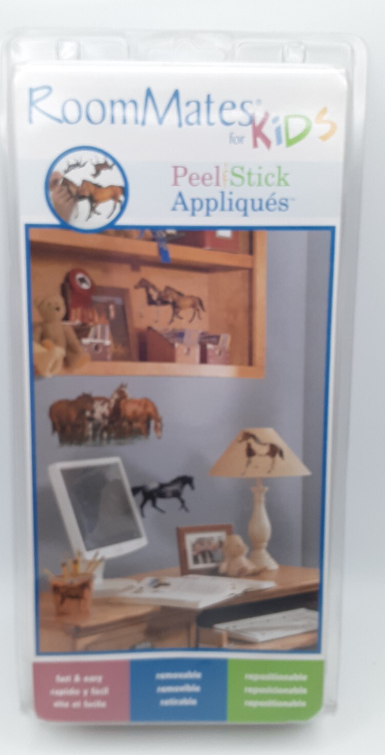 Roommates For Kids peel & stick 24 removable decals / appliques Wild Horses NIP