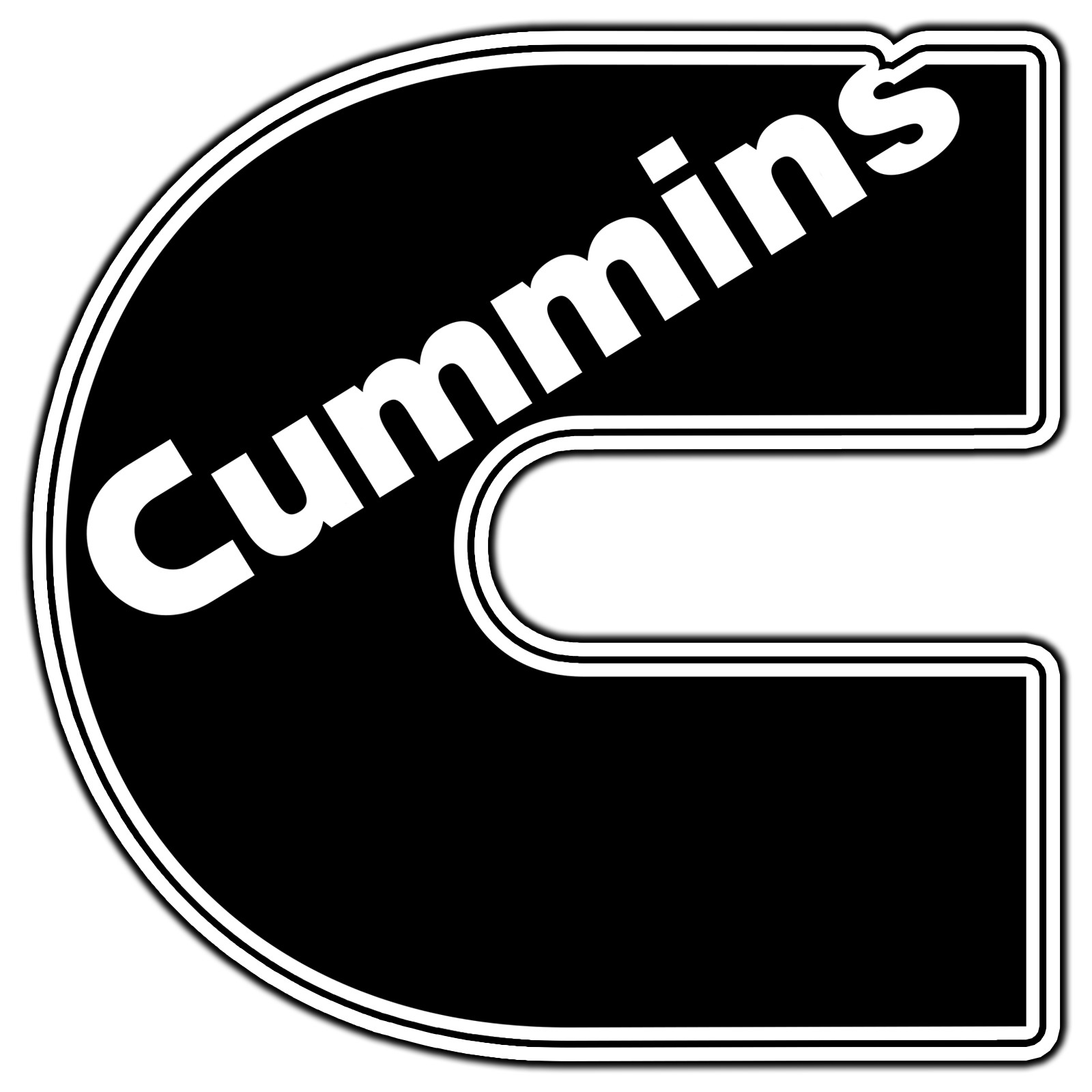 Cummins Black Logo #1 Sticker Waterproof Vinyl Decal Die-Cut Garage Car