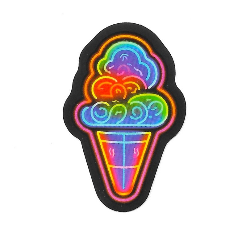 Neon Ice Cream Vinyl Sticker Sweet Summer Dessert Retro Glow Decal Laptop Art