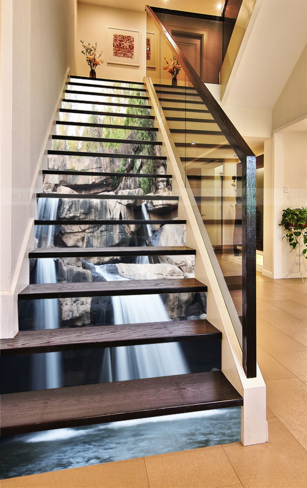 3D River Lake AZ1435 Stair Risers Decoration Mural Vinyl Wallpaper Kay