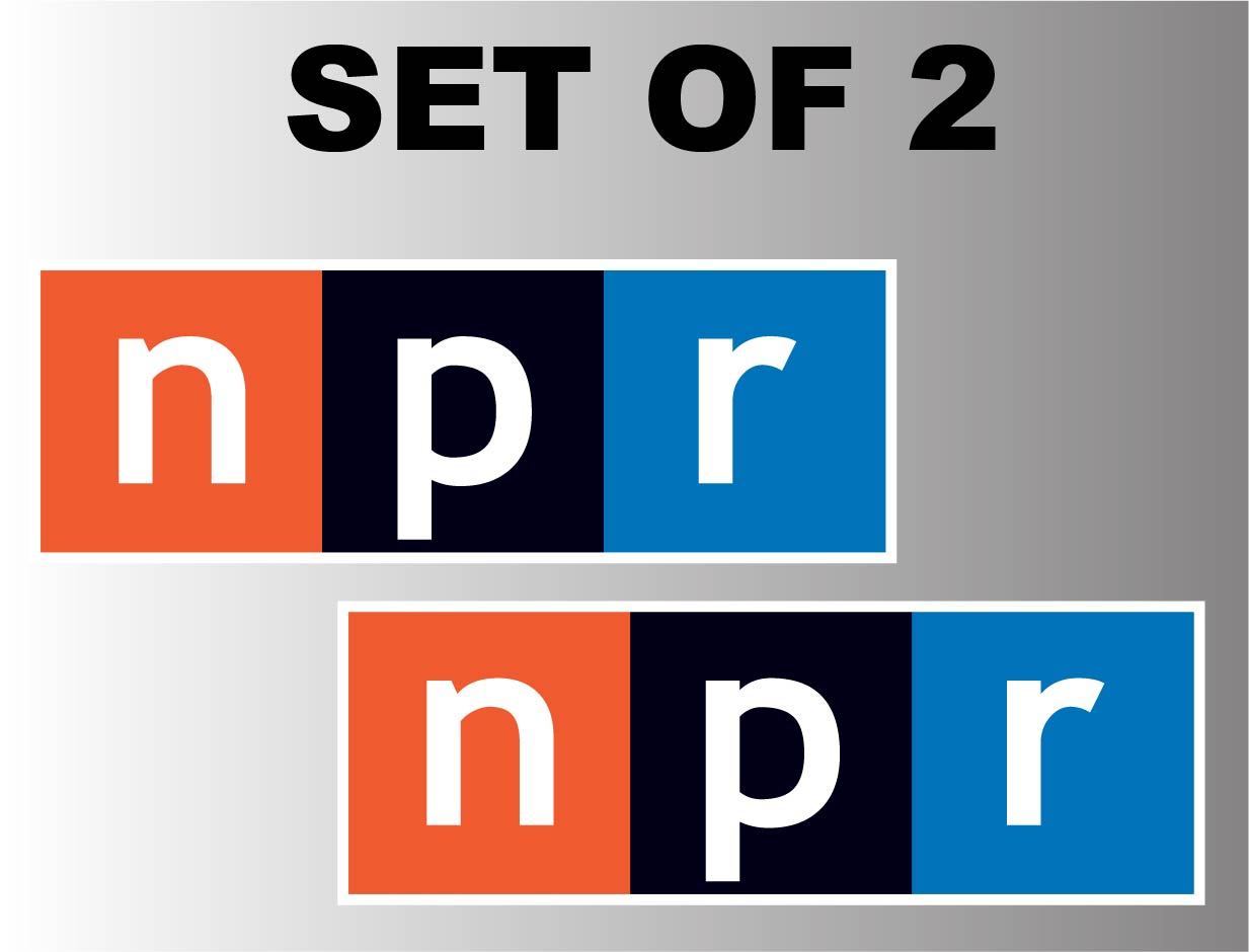 NPR National Public Radio Set of 2 (5 Sizes) Vinyl Sticker Decal
