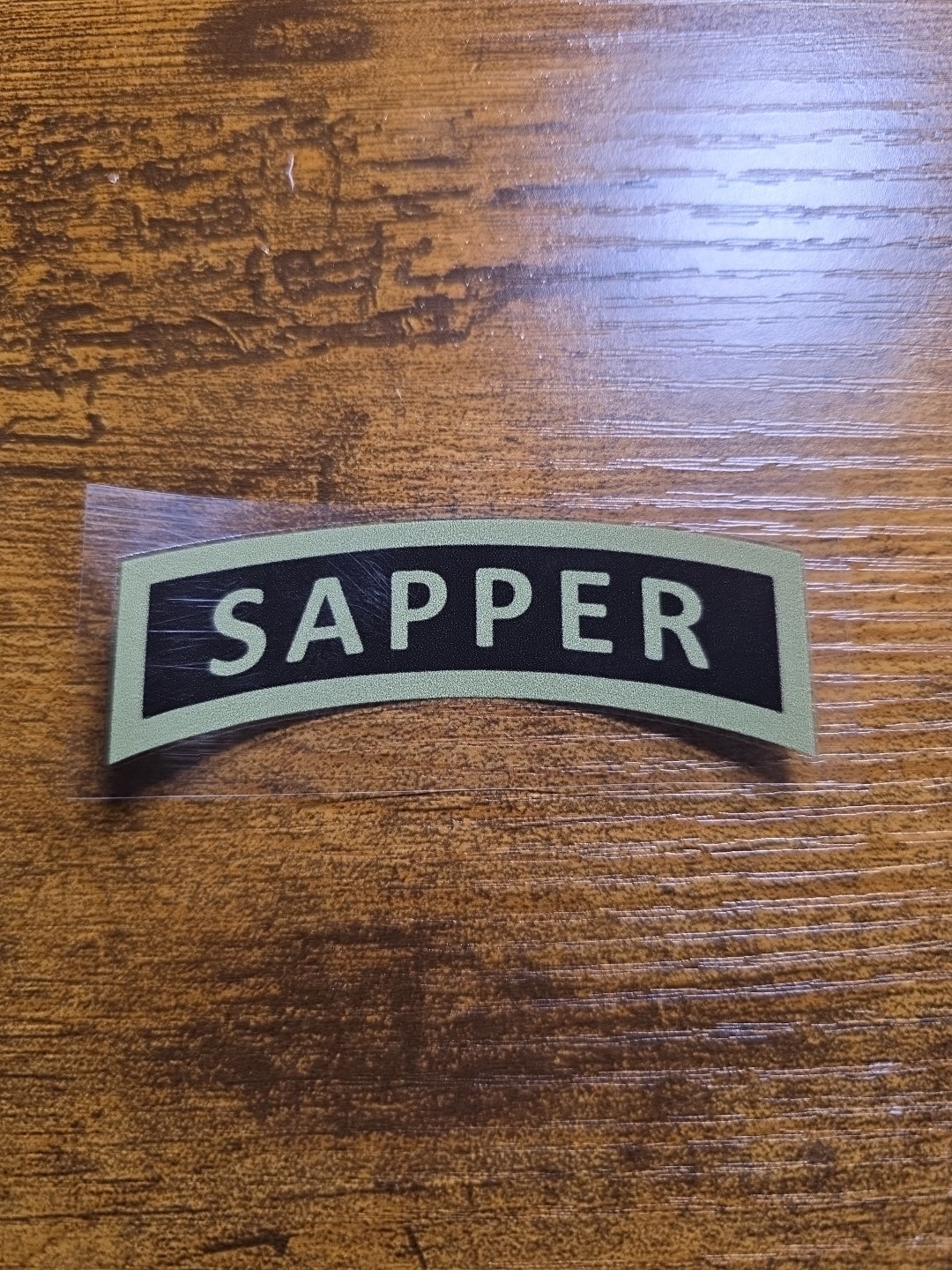 Sapper Tab Subdued 3in UV DTF Decal Waterproof Made In USA