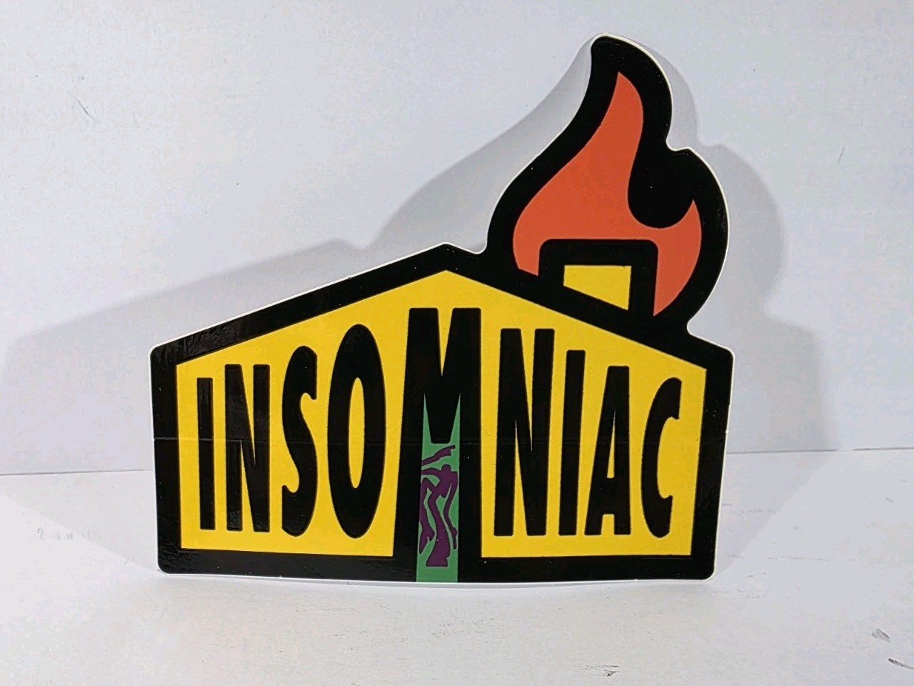 EDC Insomniac Flame House Yellow Orange Green Purple Vinyl Sticker Music Decal