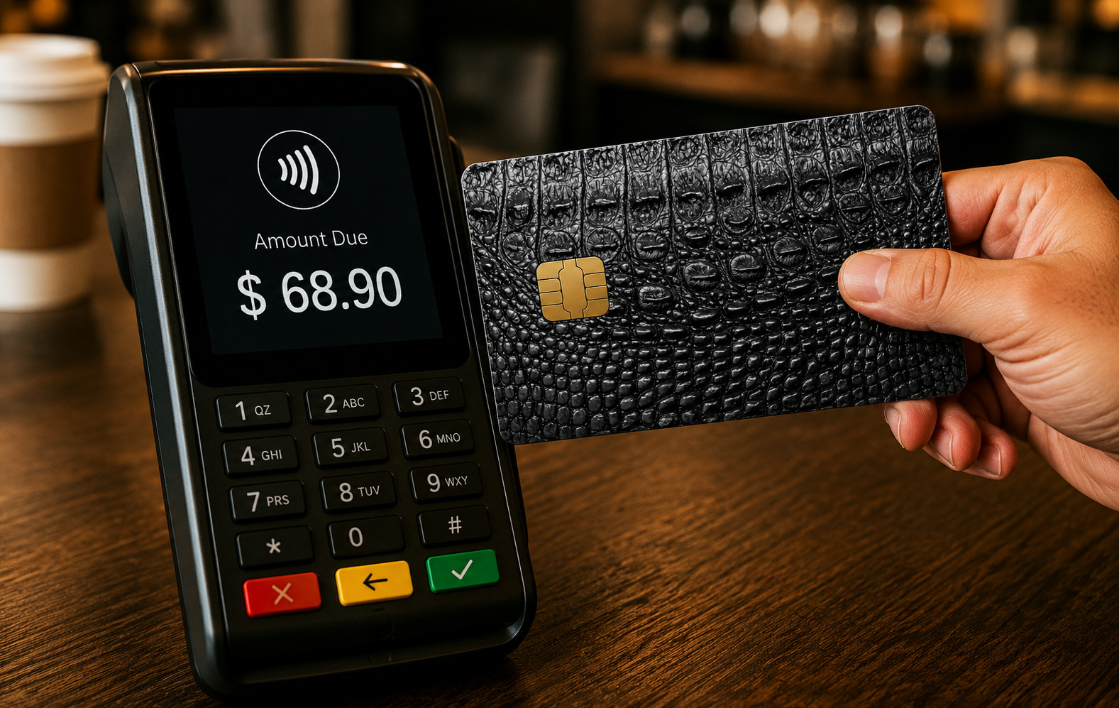 Black Crocodile Leather Credit Card Skin Debit Card Vinyl Sticker Wrap