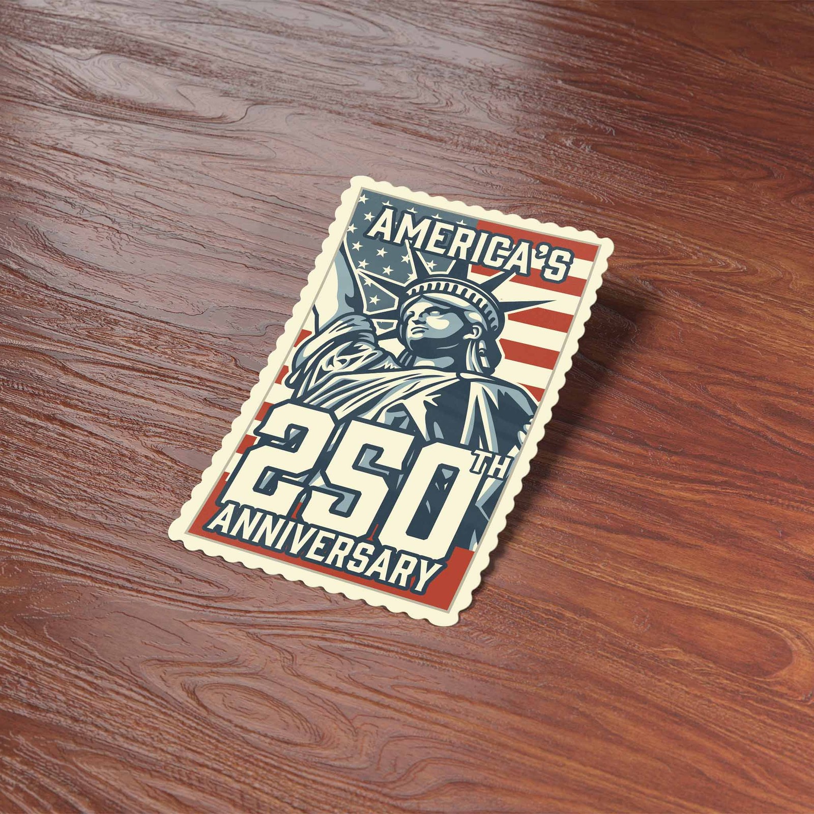 America's 250th Anniversary Stamp Sticker – Cool Patriotic USA Decal