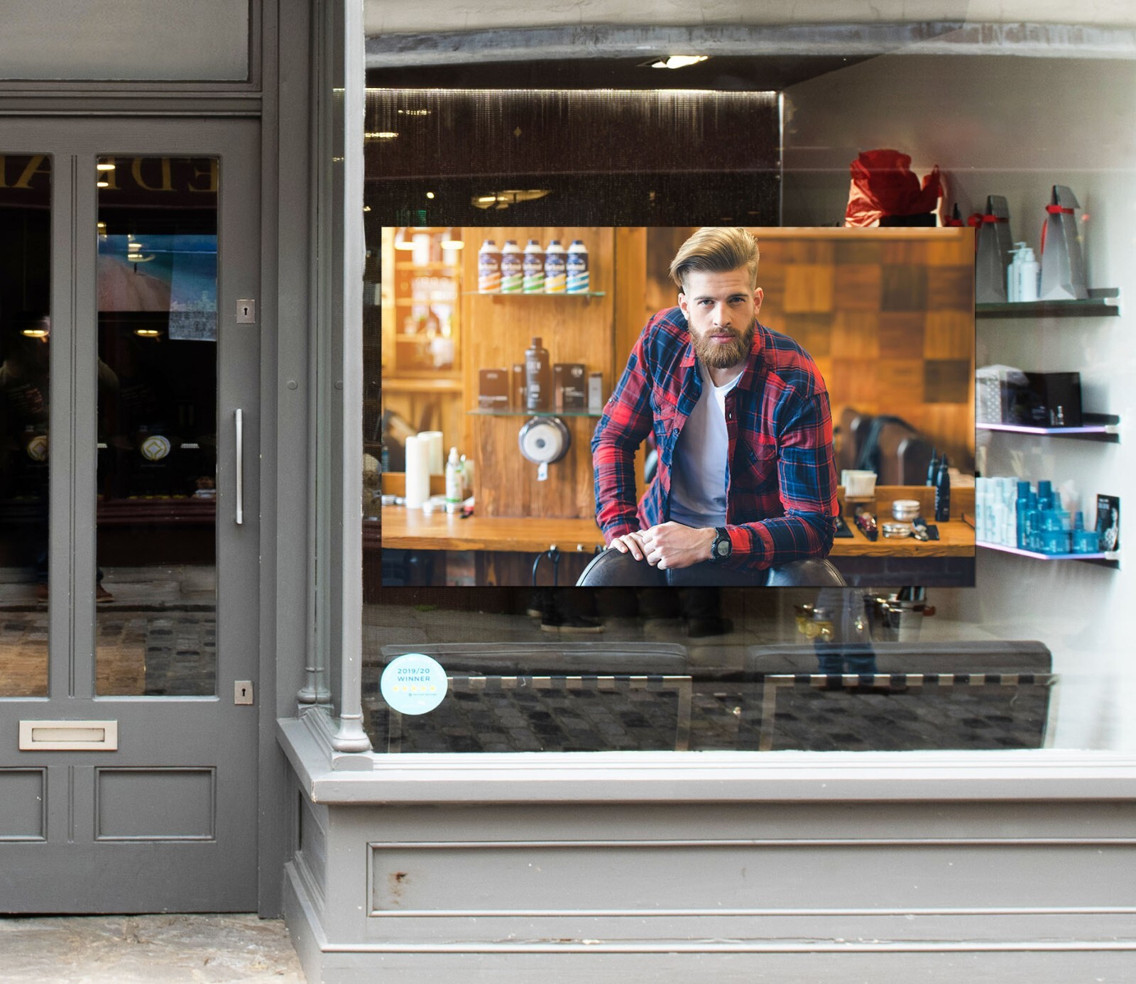 3D Man Hair Cut A619 Barber Shop Window Stickers Vinyl Wallpaper Wall Murals Amy