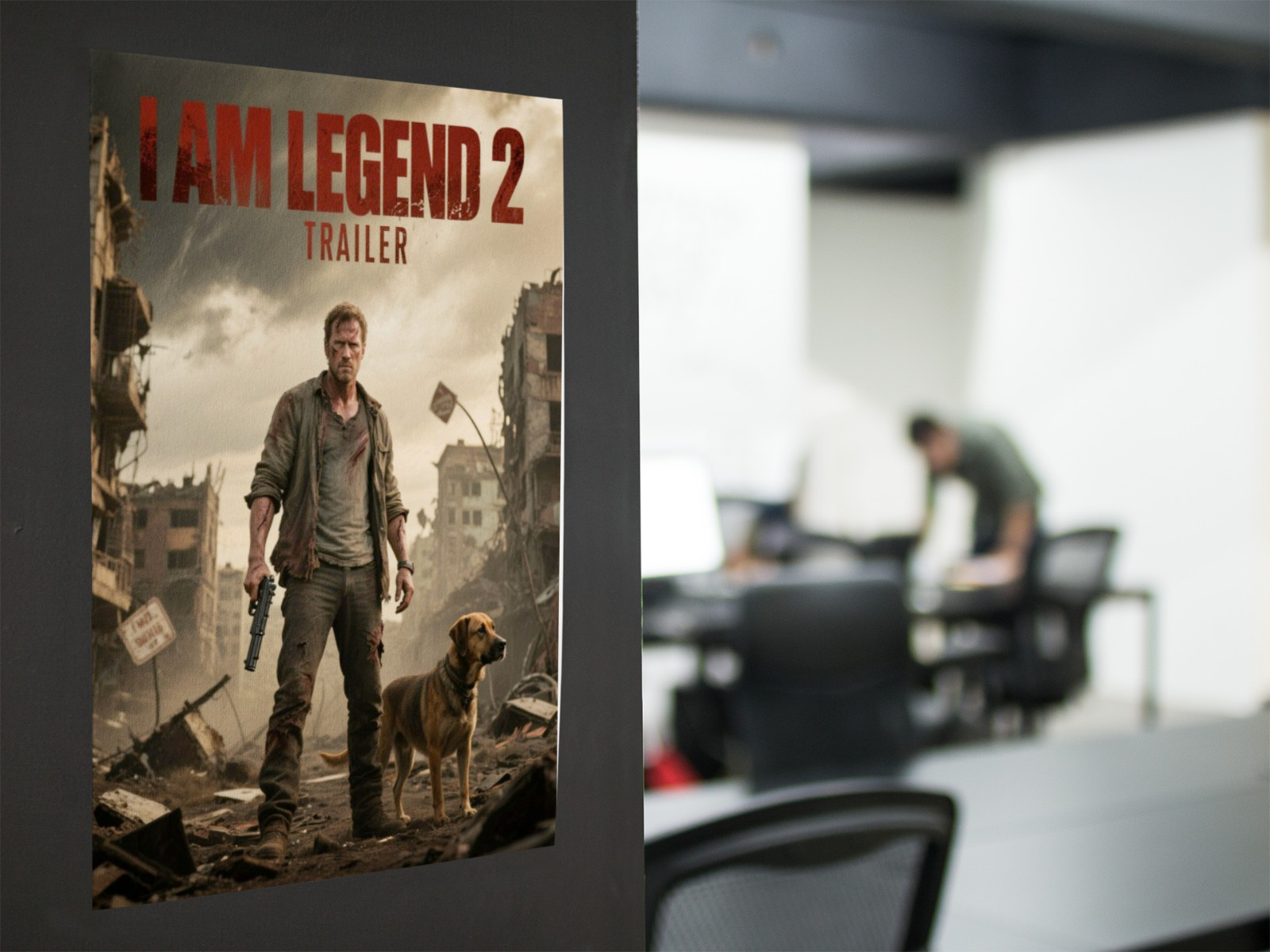 I AM LEGEND 2 Movie Wall Vinyl Decal Poster Print (Removable Adhesive)