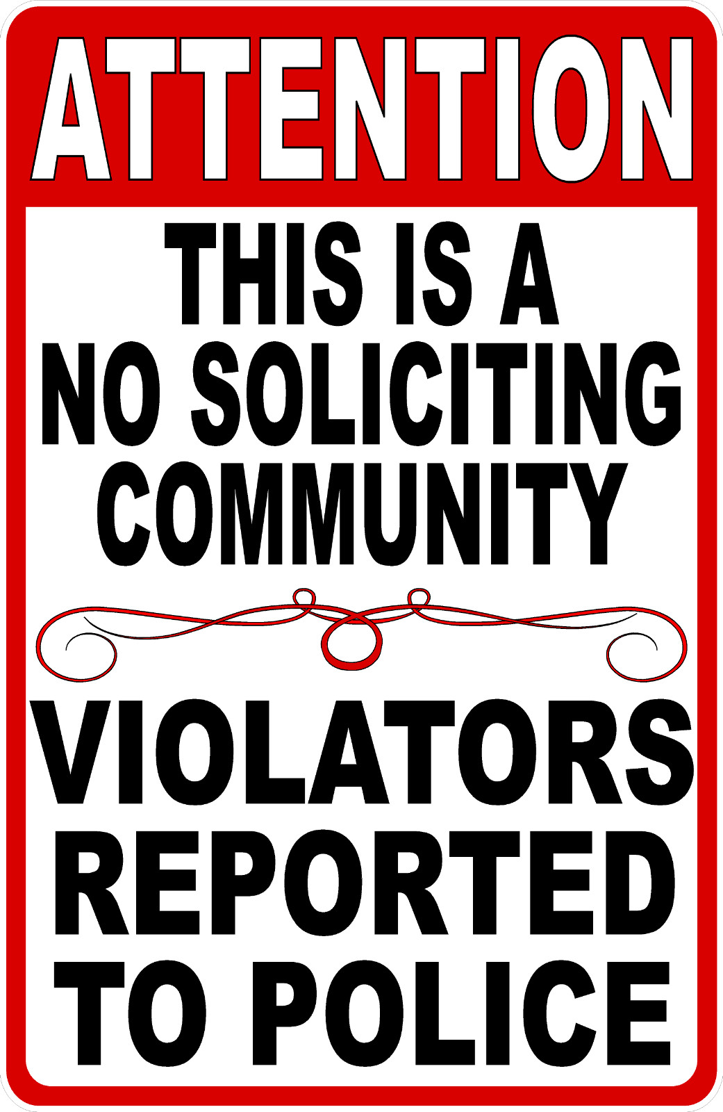 Attention This is A No Soliciting Community Decal Multi-Pack
