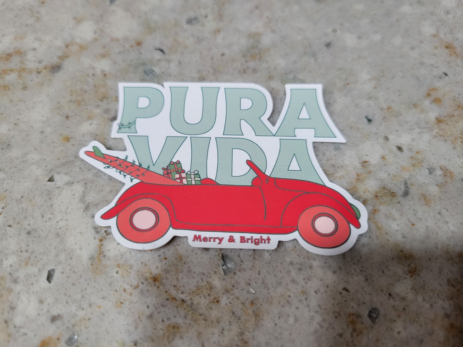 New Pura Vida Merry & Bright December 2023 Monthly Bracelet Club Sticker ONLY