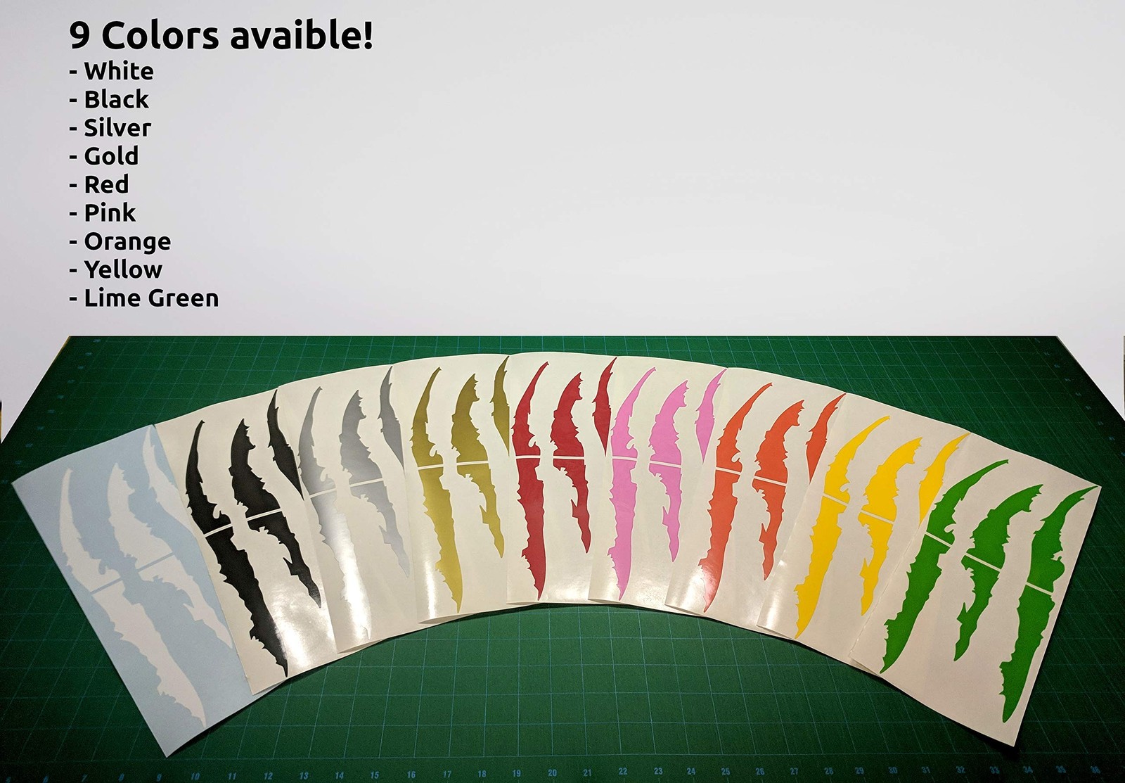 Claw Marks Headlight Decal Available in Twelve Colors!. Genuine ViaVinyl Bran…