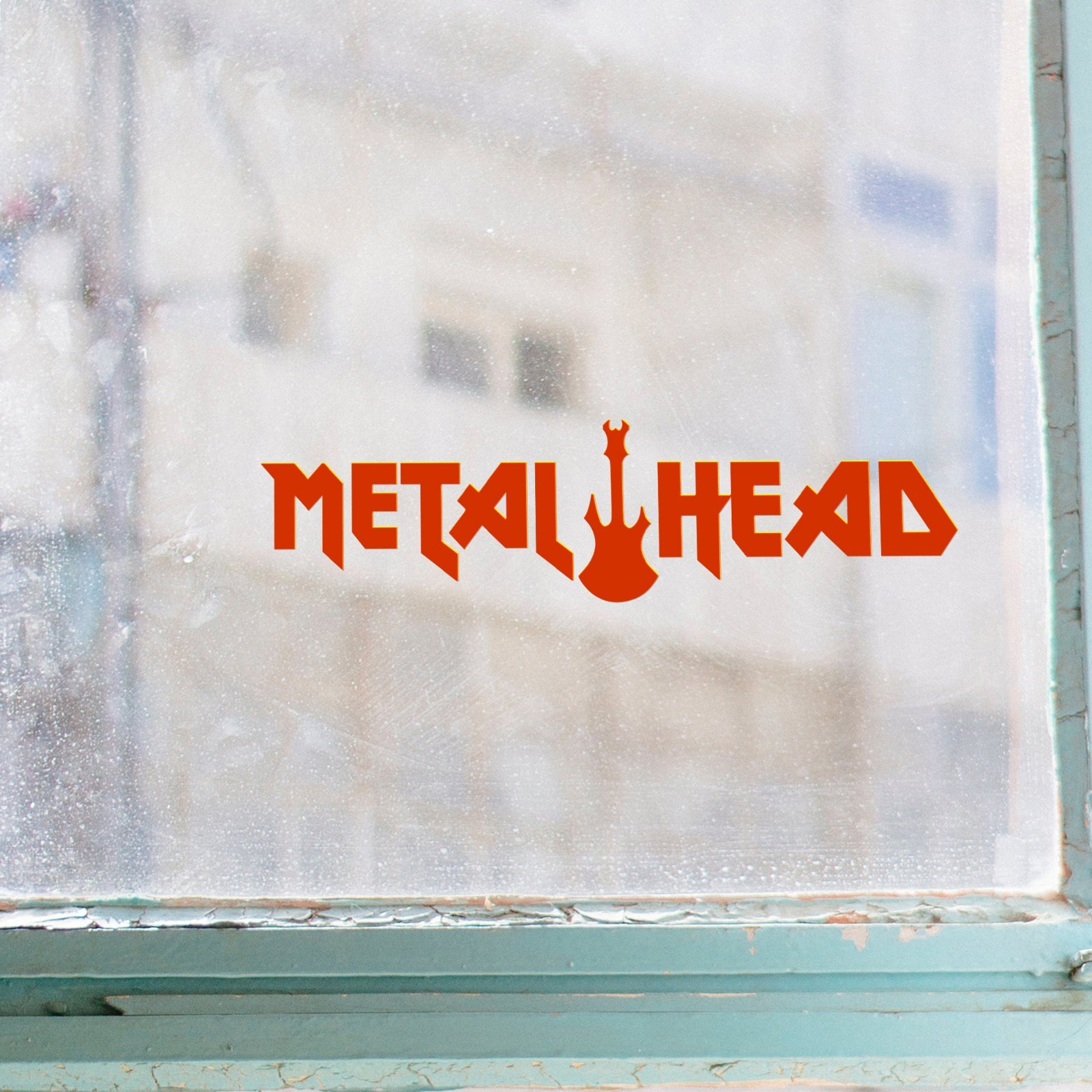 Metal Head Vinyl Decal Sticker – Hard Heavy Black Death Speed Thrash Guitar