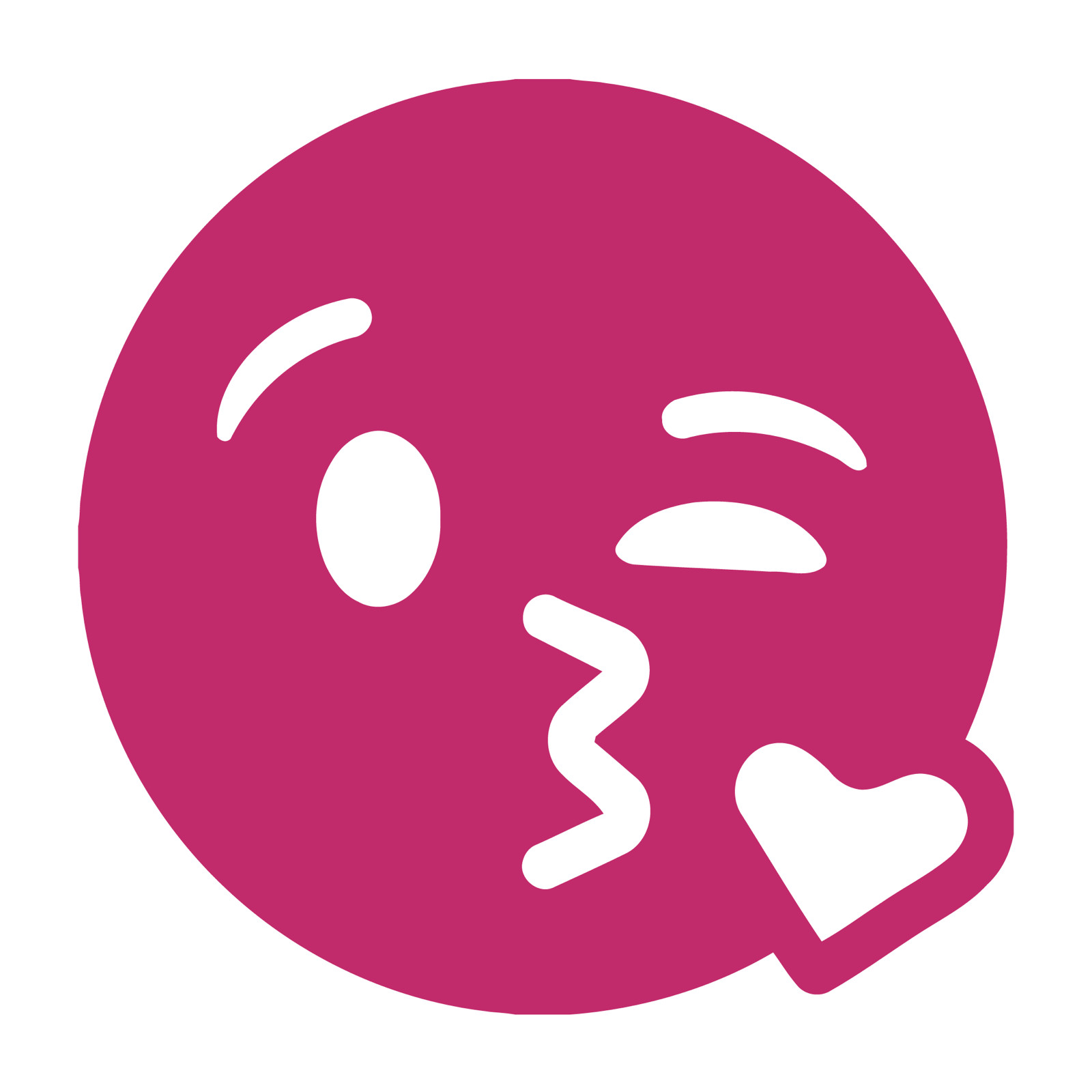 Blowing Kiss Emoji multicolor die cut decal 3×3 Made in USA 6+yr indoor/outdoor