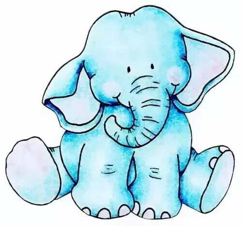 elephant jungle wall safe sticker animal 8.5 inch