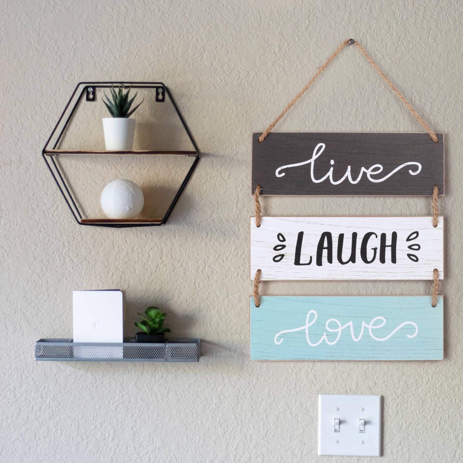 Rustic Home Wall Decor Sign for Living Room Bedroom Bathroom Kitchen Office o…