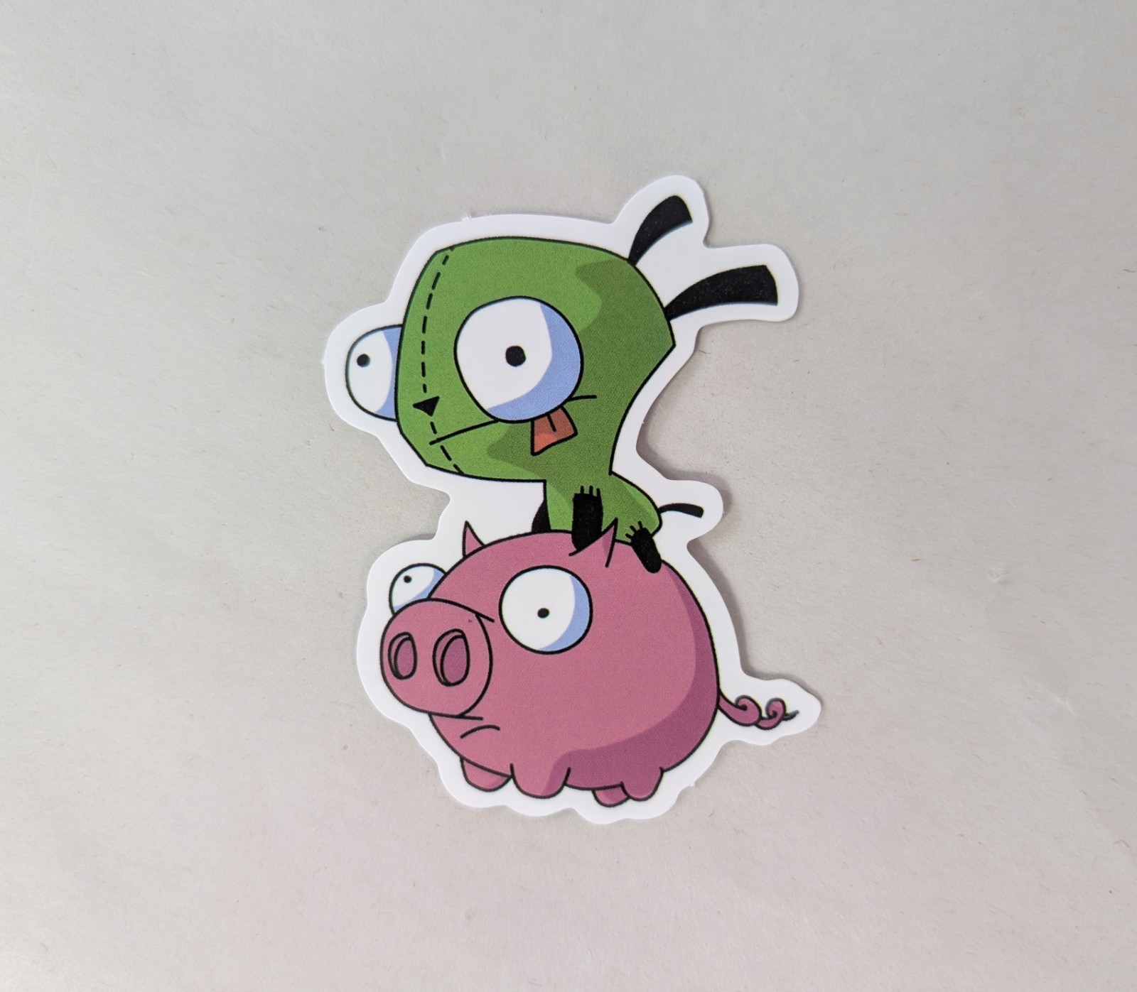 Set Of 10 Stickers Invader Zim & Gir In Dog Costume Alien Animation TV Show
