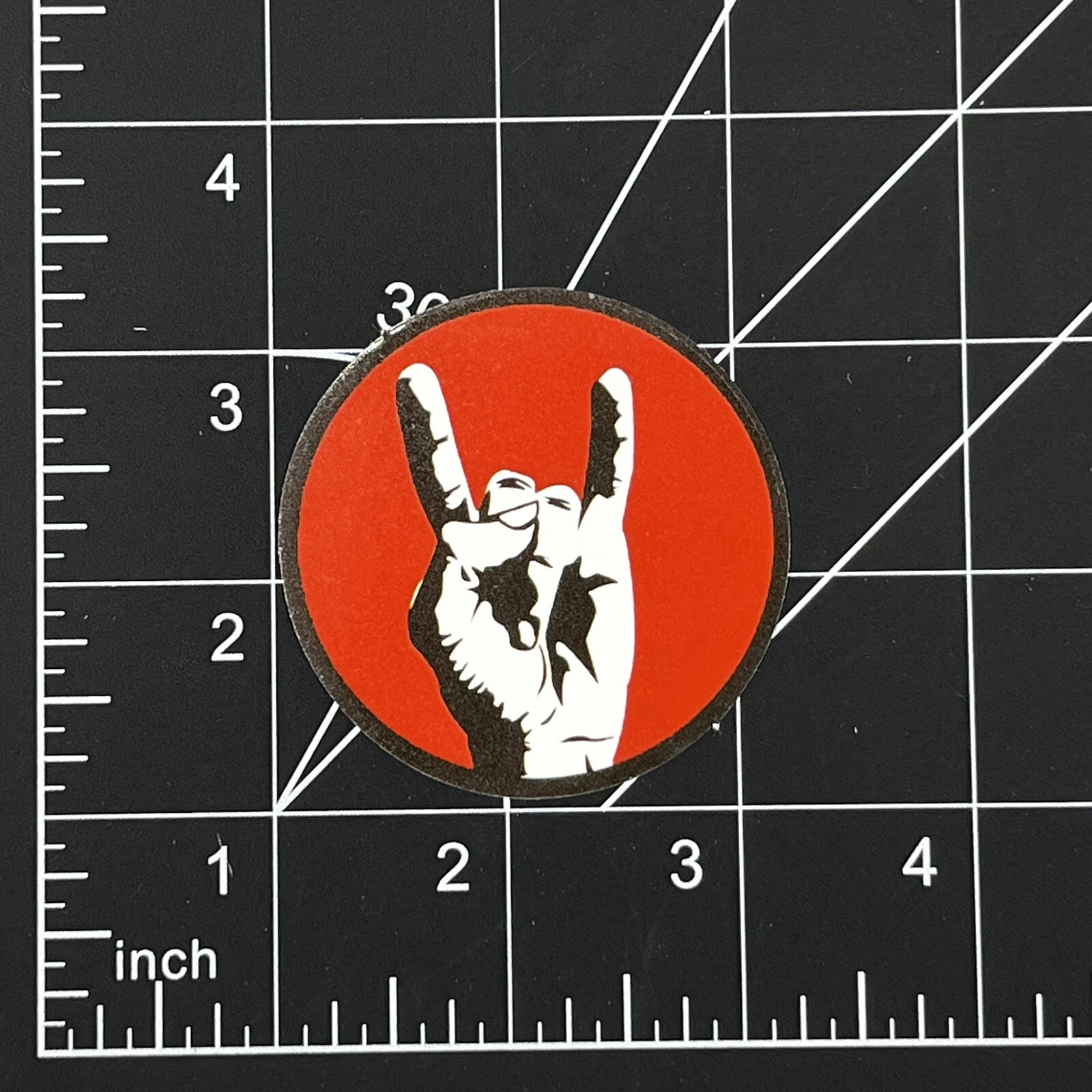 Devil Horns Hand – Vinyl Sticker Red Black White Waterproof Durable Sunproof
