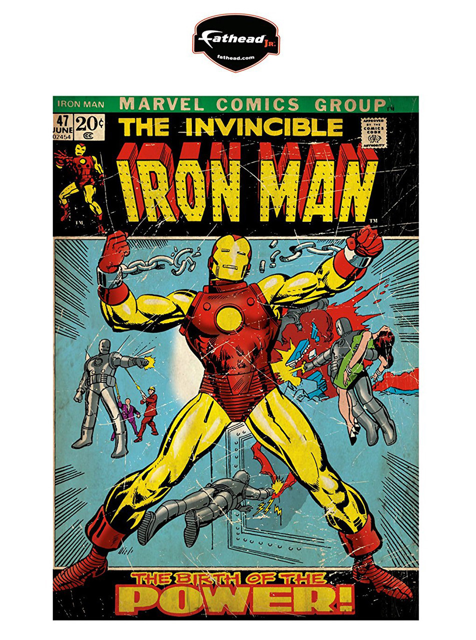 Fathead Iron Man #47 Marvel Comics Heroes Wall Decor Birth Of Power New 96-96023