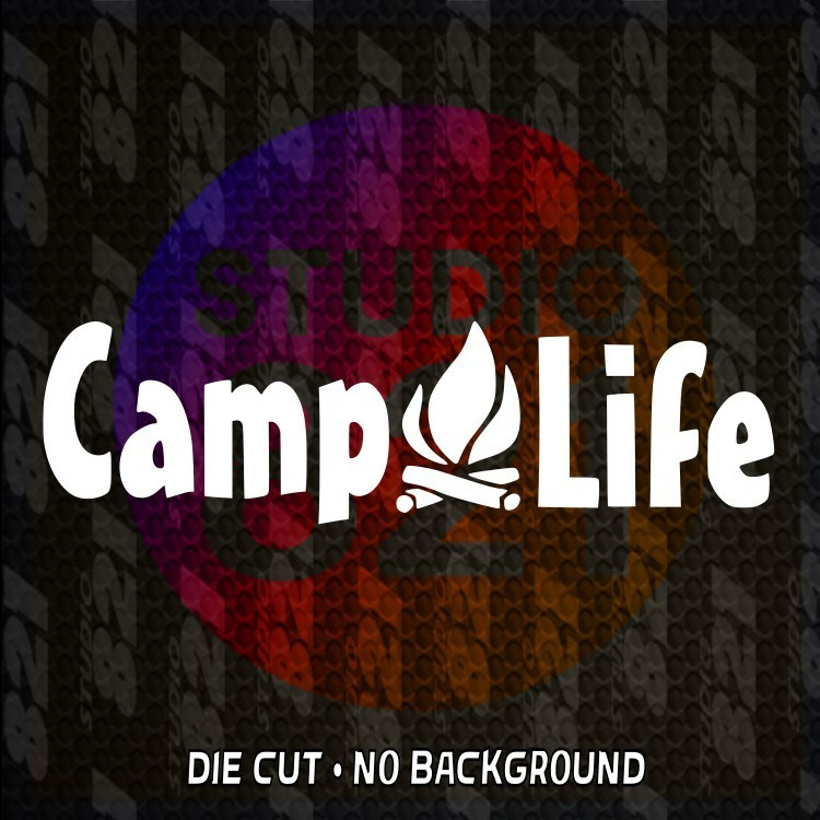 Camp Life Vinyl Decal Sticker – Die Cut ATV RV Camping, Outdoors Family