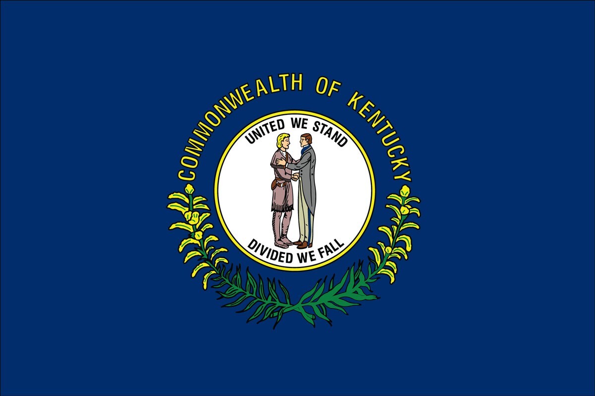 Kentucky state flag sticker weatherproof bumper vinyl decal