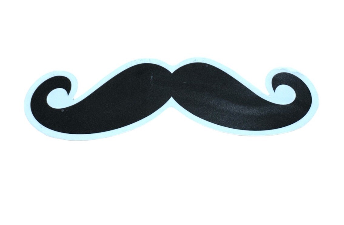 Mustache Vinyl decal sticker for wall car laptop Skateboard Phone Craft 4 1/4 in