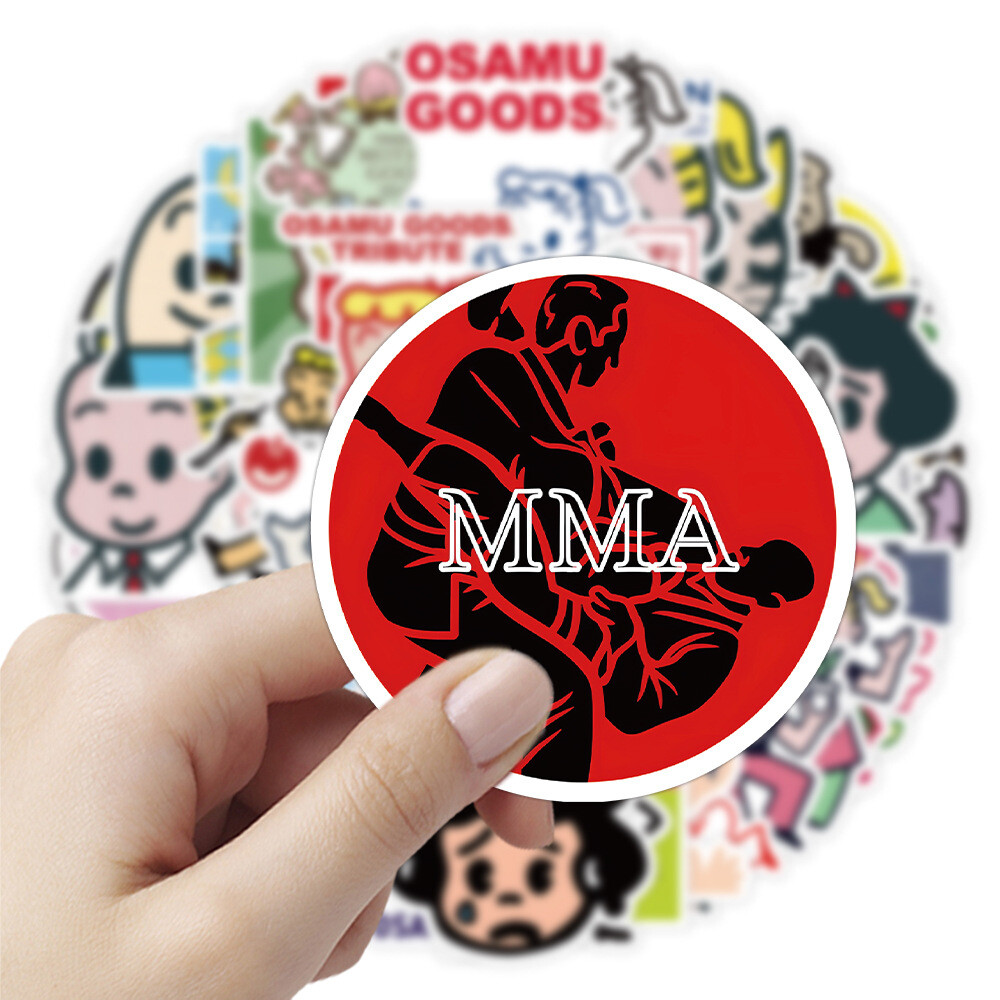 100Pcs Mixed martial arts Cartoon Sticker for Adults Teens Girls Water Bottles